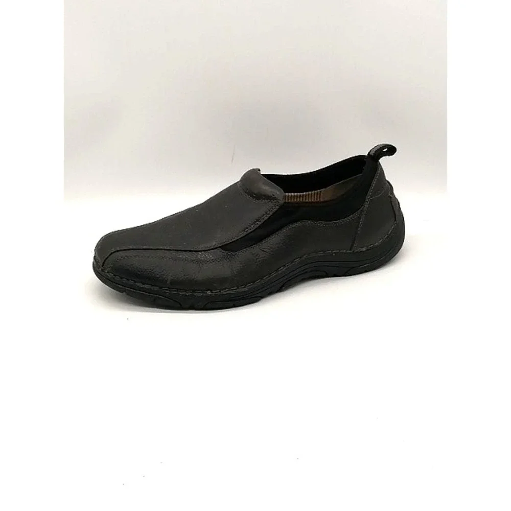 Eastland Loafer Mens Cormac Black 9.5 Leather Driving Shoe Stretch 7859-01